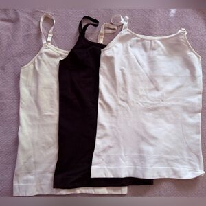 Shapermint Tank Bundle 3-Pack Camisoles in Black Beige and White